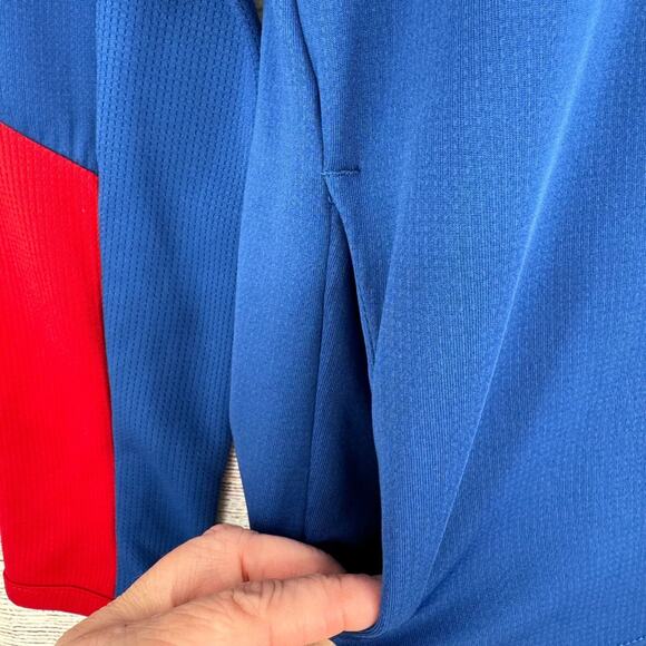 NFL Team Apparel 1/4‎ Zip New York Giants Pullover Youth Large 14/16 Blue/Red - Picture 4 of 7